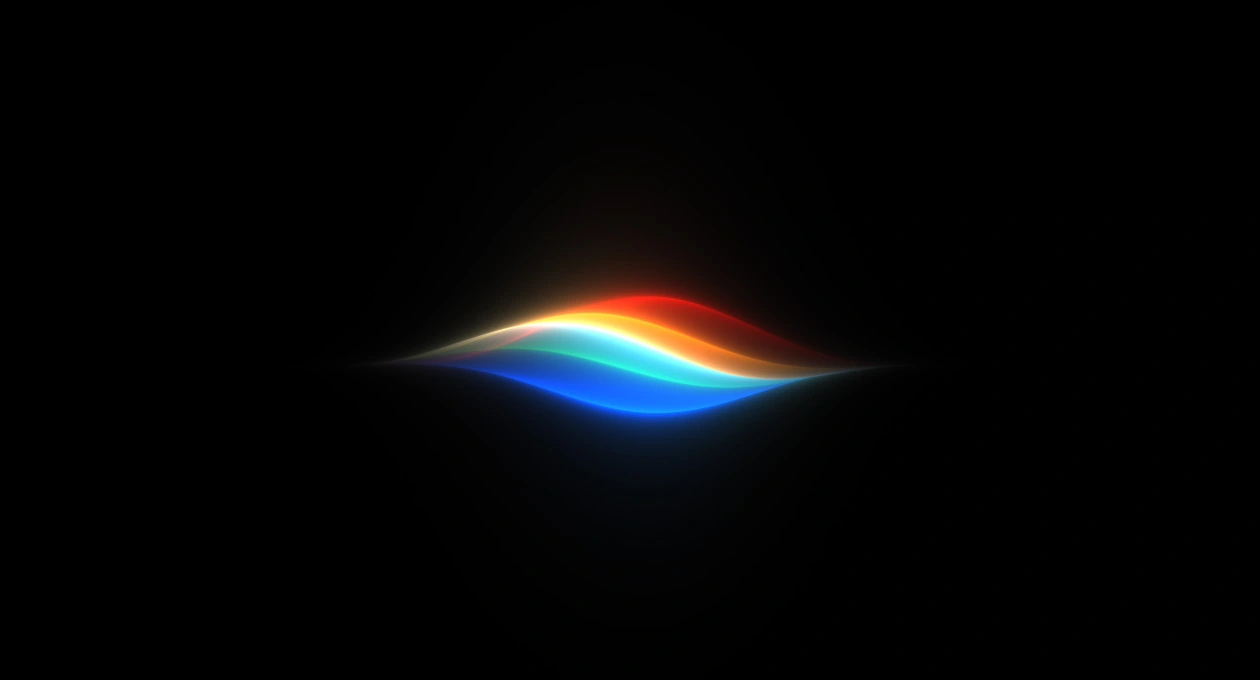 Farbig leuchtende Siri-Welle