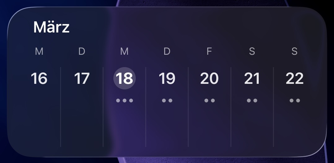 Managed Widget: Woche