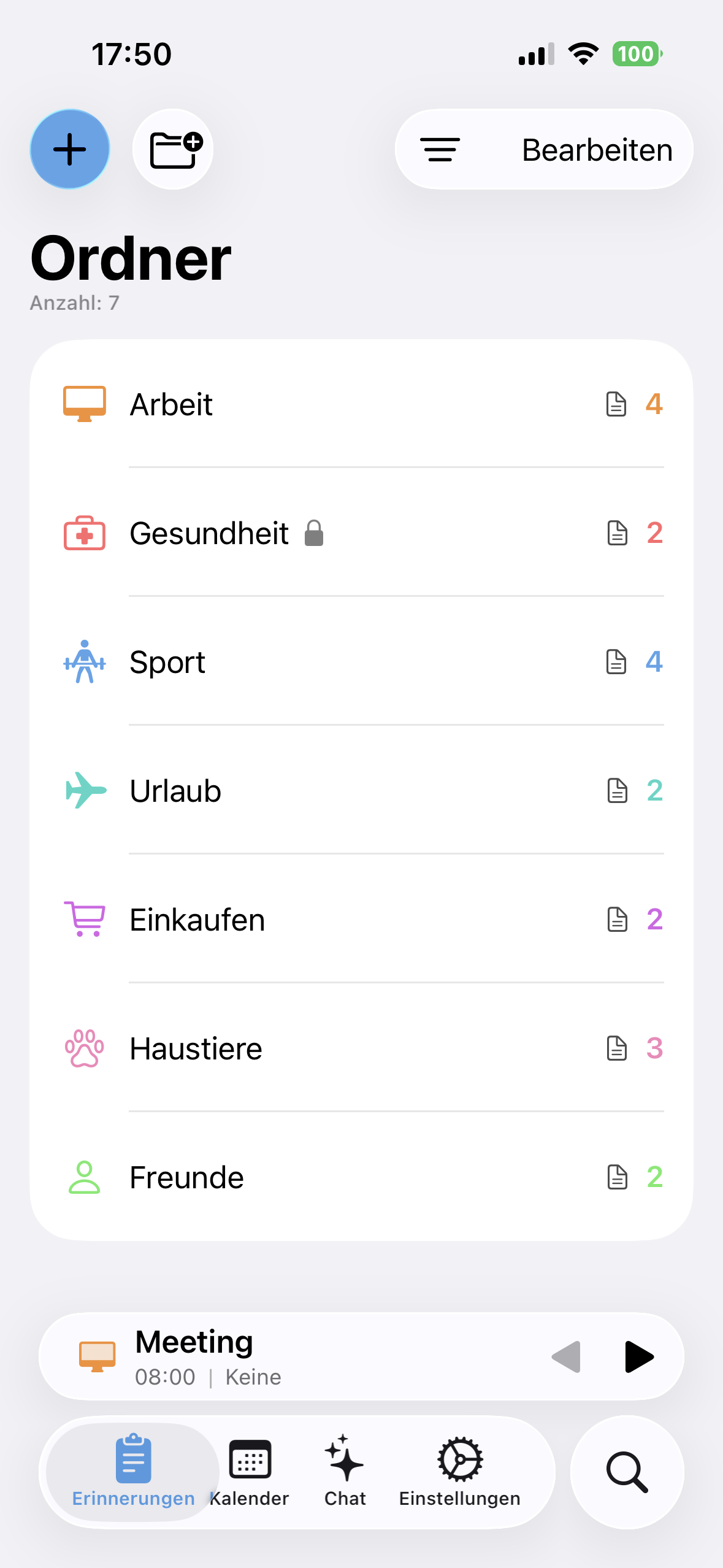 Startscreen von Managed